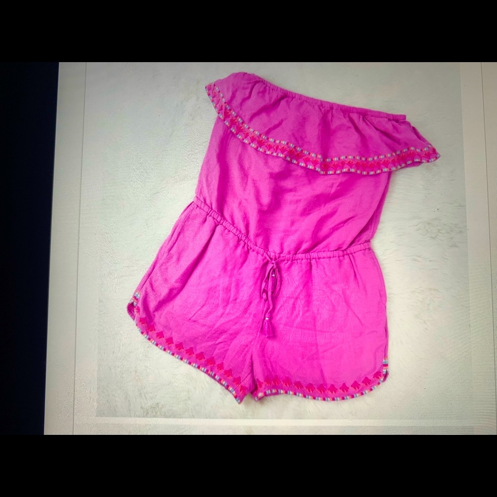 Vineyard Vines Linen Off Shoulder Romper